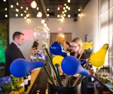 Glass light-bulb centerpiece