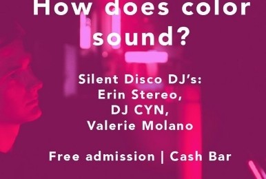 How does color sound? silent disco poster