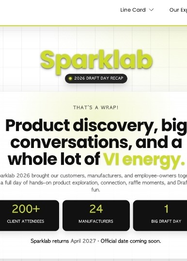 SparkLab 2026 recap web page